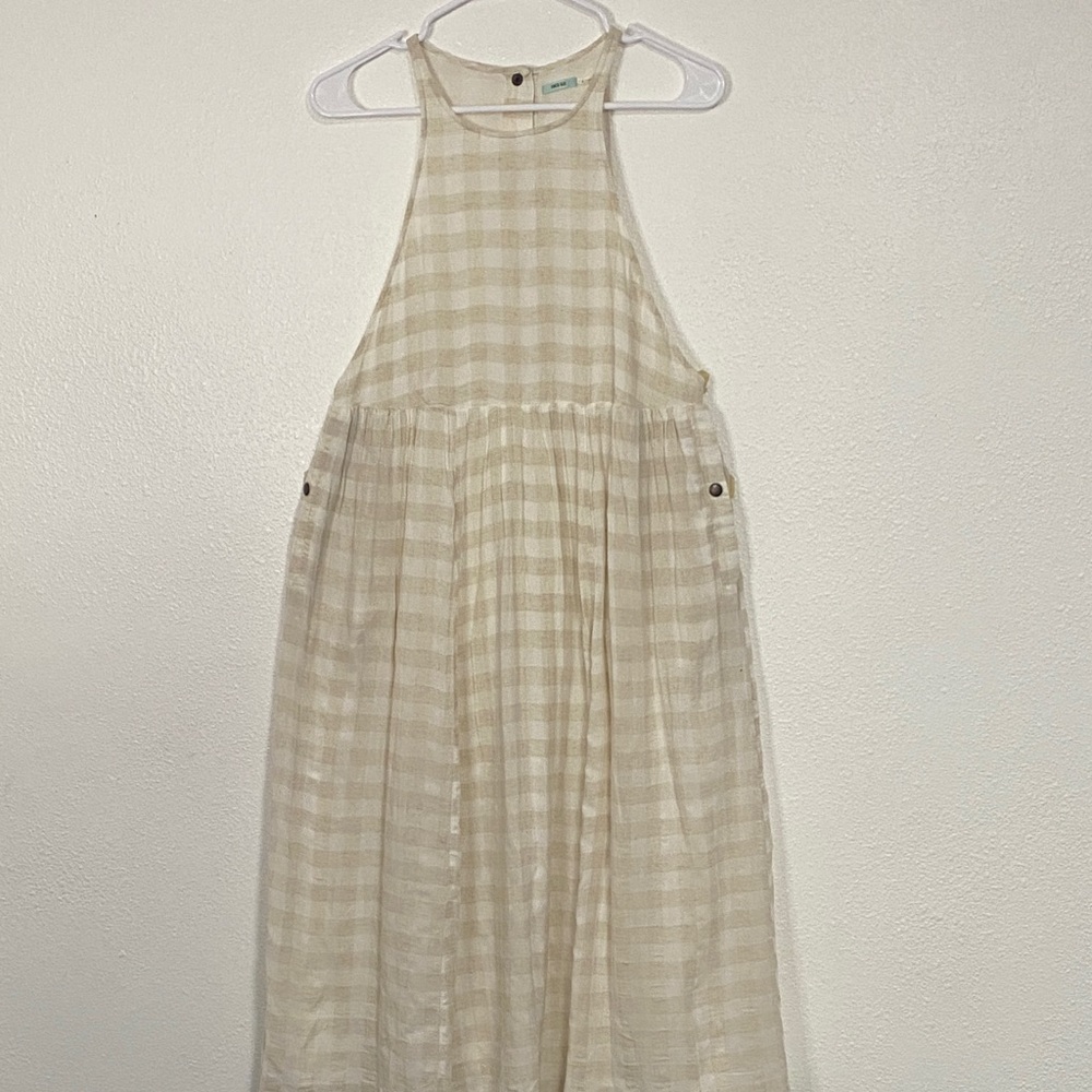 Kimchi Blue Cream Plaid Midi Dress - Picture 4 of 16